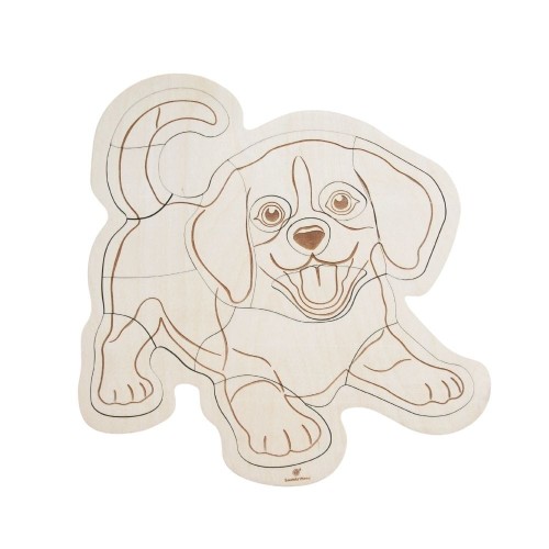 Przejdź do produktu Edukacyjne drewniane puzzle "Psijaciele - Beagle" Sounds Wood